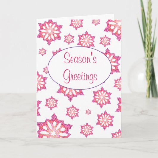 スノーフレークグリーティングカード シーズンカード (正面)