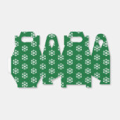 スノーフレークグリーンクリスマスのお願い箱 フェイバーボックス (折り畳みなし)