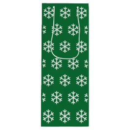 スノーフレークグリーンクリスマスワイン抱き枕 ワインギフトバッグ