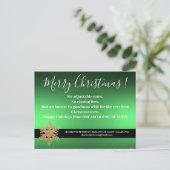 スノーフレークグリーンクリスマス実在エテート農業 シーズンポストカード (スタンド正面)