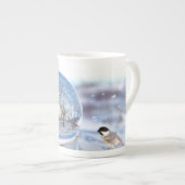 スノーフレークグローブ専門マグカップ ボーンチャイナマグカップ (正面右)