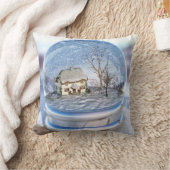 スノーフレークグローブ枕 クッション (ブランケット)