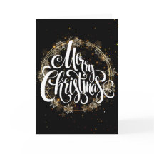 スノーフレークゴールデンリース – ホワイトメリークリスマス