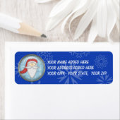 スノーフレークサンタ差出人住所ラベル ラベル (インサイチュ)