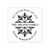 スノーフレークサークル差出人住所 ラバースタンプ (インプリント)