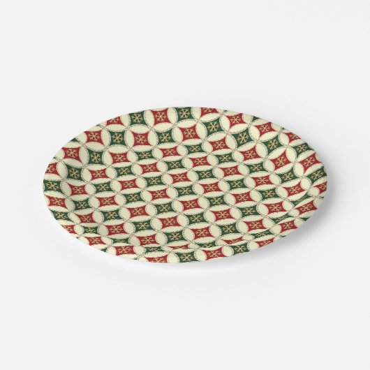 スノーフレークサークル4-紙プレート ペーパープレート (アングル)