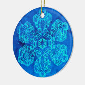 スノーフレークシアン型セラミックオーナメント#1 セラミックオーナメント (左)