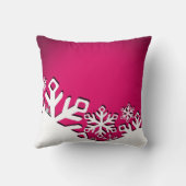 スノーフレークシティジョユーノールクリスマス |暗い赤紫色 クッション (裏面)