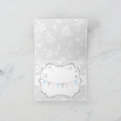 スノーフレークシルバーグリッターウィンターサンキュー サンキューカード (内部)