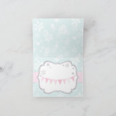 スノーフレークシルバーグリッターウィンターサンキュー サンキューカード (内部)