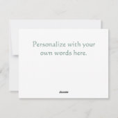 スノーフレークシルバーティール(緑がかった色)エレガントヴィンテージ冬 シーズンカード (裏面)