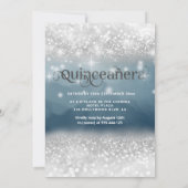 スノーフレークシルバードレスティアラグラデーションキンセアニラ 招待状 (裏面)