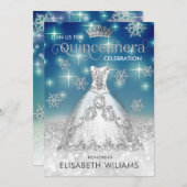 スノーフレークシルバードレステグラデーションィアラキンセニェラI 招待状 (正面/裏面)