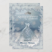 スノーフレークシルバードレステグラデーションィアラキンセニェラI 招待状 (正面/裏面)