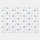 スノーフレークシンプルパターン冬のギフト与えズ3 ラッピングペーパーシート (正面3)