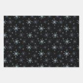 スノーフレークシンプルパターン冬のギフト与えズ3 ラッピングペーパーシート (正面2)