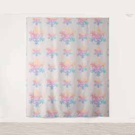 スノーフレークシンプルフォトバックグラウンド タペストリー