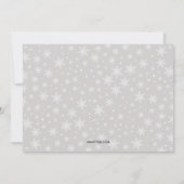 スノーフレークシーズンクリスマスホリデーフォトフラットカード シーズンカード (裏面)