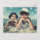 スノーフレークシーズンクリスマスホリデーポストカード ポストカード (正面)