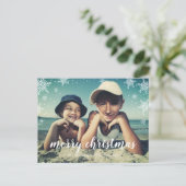 スノーフレークシーズンクリスマスホリデーポストカード ポストカード (スタンド正面)