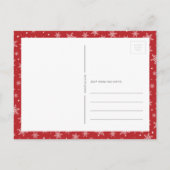 スノーフレークシーズンクリスマスホリデーポストカード ポストカード (裏面)