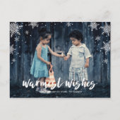 スノーフレークシーズンクリスマスホリデーポストカード ポストカード (正面)