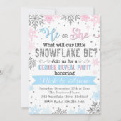 スノーフレークジェンダーリビール招待状 招待状 (正面)