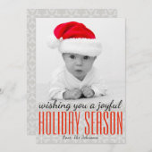 スノーフレークジョイフルホリデーシーズン写真 シーズンカード (正面/裏面)