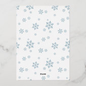 スノーフレークジョイ9枚ハッピーホリデー金ゴールド 箔シーズンカード (裏面)