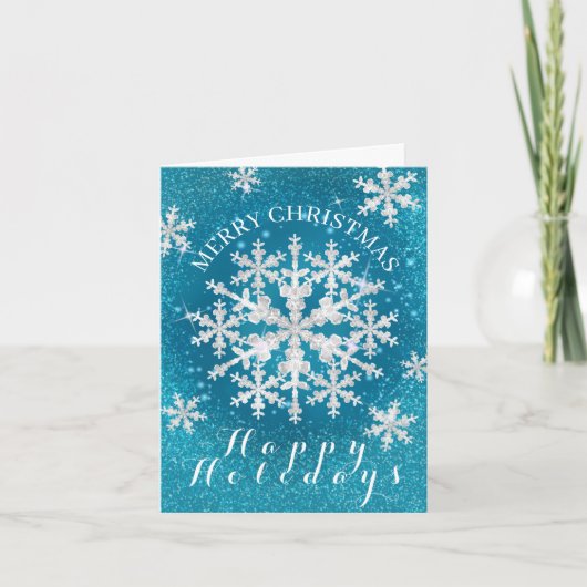 スノーフレークスアクアホワイト カード (正面)