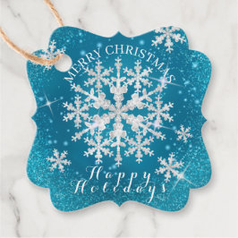 スノーフレークスアクアホワイト フェイバータグ