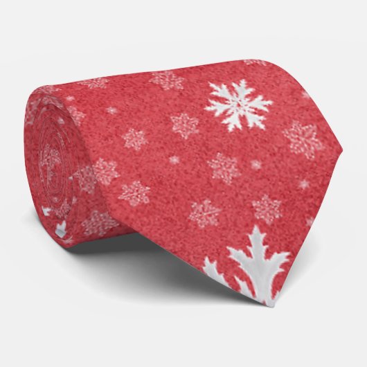 スノーフレークスアットクリスマスイブ招待状ナプキンティス ネクタイ (ロール)