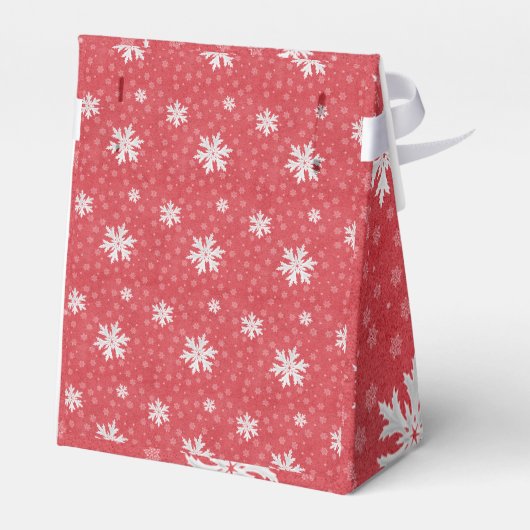 スノーフレークスアットクリスマスイブ招待状ナプキンティス フェイバーボックス (裏面サイド)