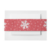 スノーフレークスアットクリスマスイブ招待状ナプキンティス 招待状ベリーバンド (正面例)
