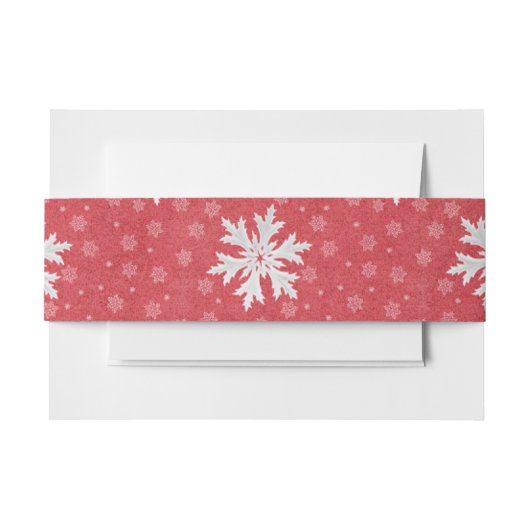 スノーフレークスアットクリスマスイブ招待状ナプキンティス 招待状ベリーバンド (正面例)