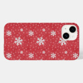 スノーフレークスアットクリスマスイブ招待状ナプキンティス Case-Mate iPhoneケース (裏面 (横))