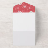 スノーフレークスアットクリスマスイブ招待状 オールインワン招待状 (外側)