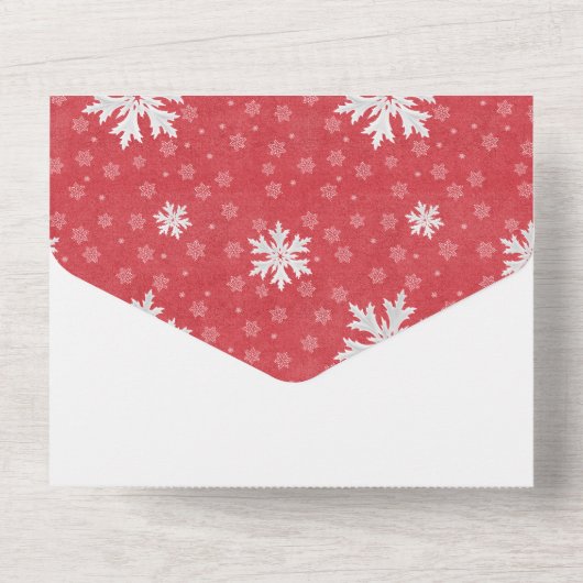 スノーフレークスアットクリスマスイブ招待状 オールインワン招待状 (裏面)