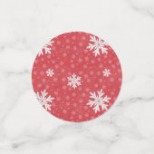 スノーフレークスアットクリスマスイブ招待状 コンフェッティ (スモール正面)