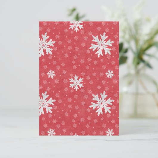 スノーフレークスアットクリスマスイブ招待状 サンキューカード (スタンド正面)
