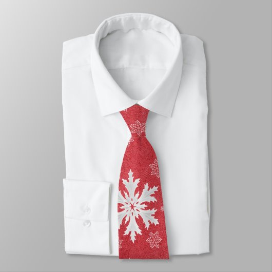 スノーフレークスアットクリスマスイブ招待状 ネクタイ (タイ)