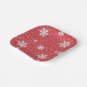 スノーフレークスアットクリスマスイブ招待状 ペーパープレート (傾斜あり)
