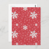 スノーフレークスアットクリスマスイブ招待状 ポストカード (正面/裏面)