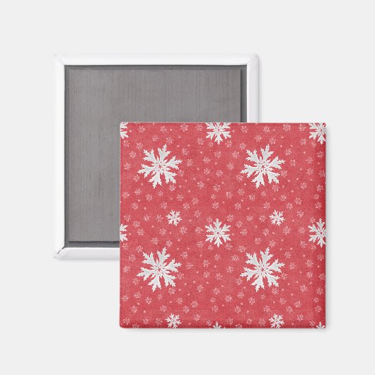 スノーフレークスアットクリスマスイブ招待状 マグネット (正面/裏面)