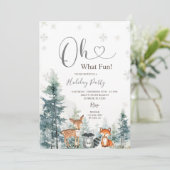 スノーフレークスアニマルパインツリーズグリーナリーホリデー 招待状 (スタンド正面)
