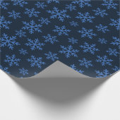 スノーフレークスアートフォーホリデープレゼントダークエレガント ラッピングペーパー (角)