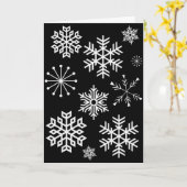 スノーフレークスウィンターウィズクリスマスホリデーカード カード (黄色い花)