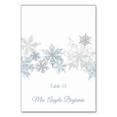 スノーフレークスウィンターウェディングエレガント座席表 テーブルナンバー (正面)