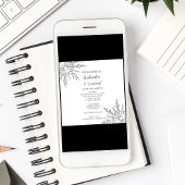 スノーフレークスウィンターウェディング招待状 招待状