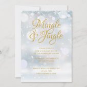 スノーフレークスウィンタークリスマスホリデーパーティー 招待状 (正面)